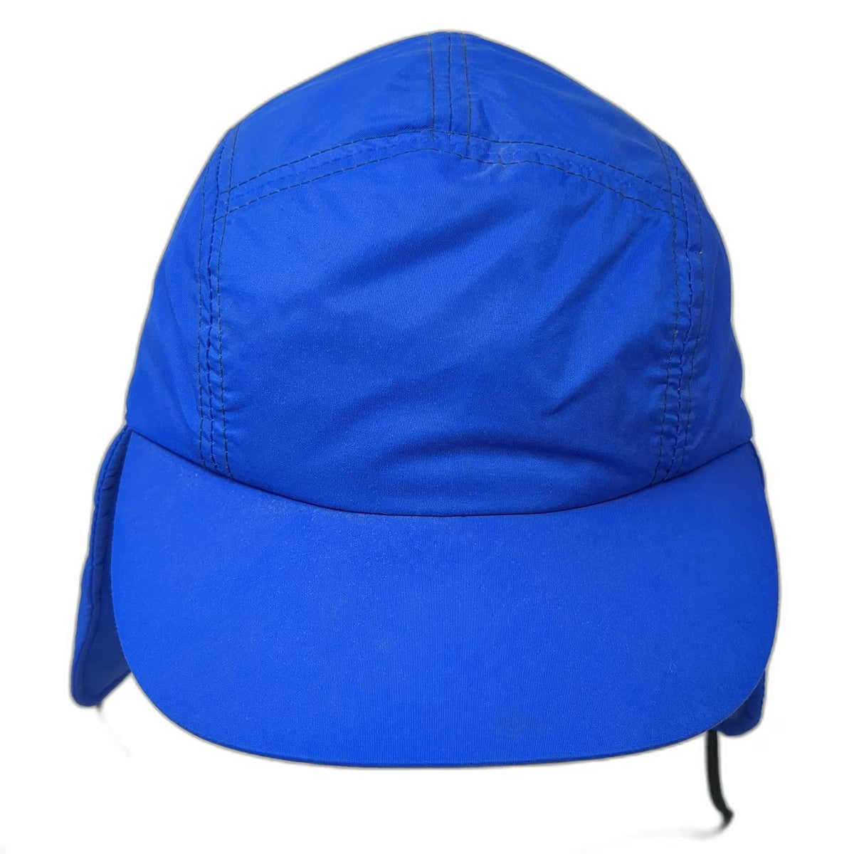 Columbia Trapper Blue Hat L Fitted Ear Flaps Quilted Made USA Winter Vintage