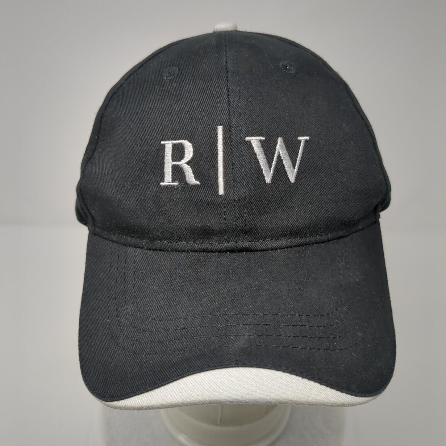 RW Strapback Hat Black OSFA Adjustable Embroidered 6 Panel Hit Wear