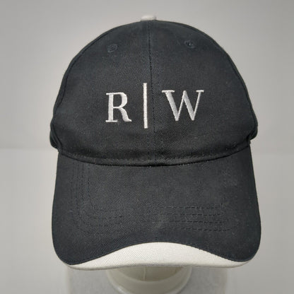 RW Strapback Hat Black OSFA Adjustable Embroidered 6 Panel Hit Wear