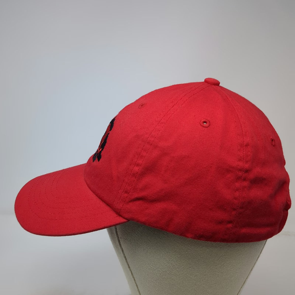 Red Baseball Cap One Size Flex Gym Barbell Virginia Embroidery Slideback Hat