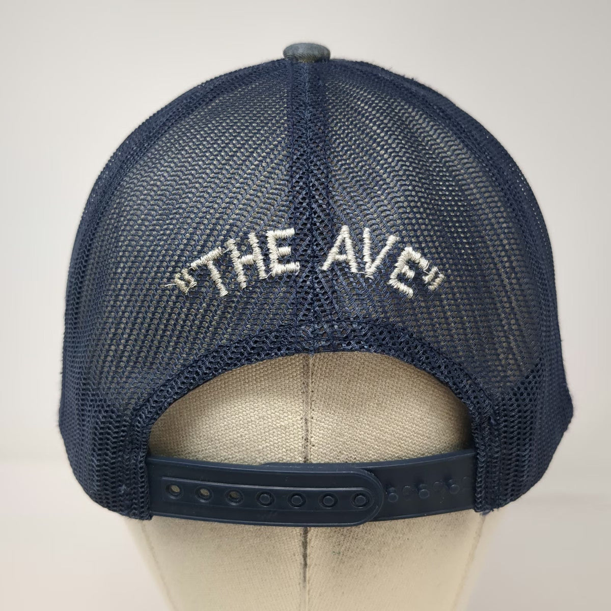 Yupoong Trucker Hat Blue One Size New Bedford Truck Company 4 THE AVE Mesh Back