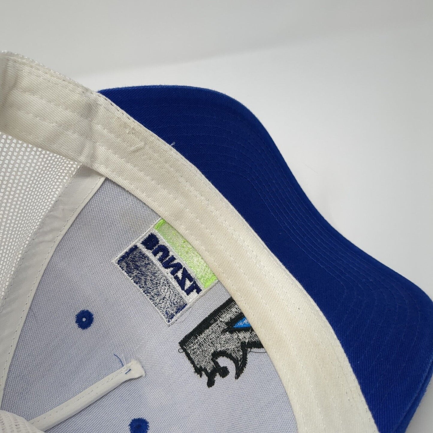 BUNZL Snapback Trucker Hat Blue One Size Adjustable Mesh Back Port Authority