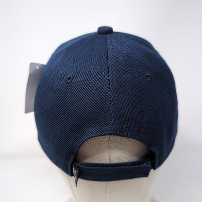 Panama Strapback Hat Blue One Size Adjustable Embroidered 6 Panel Mega Sport