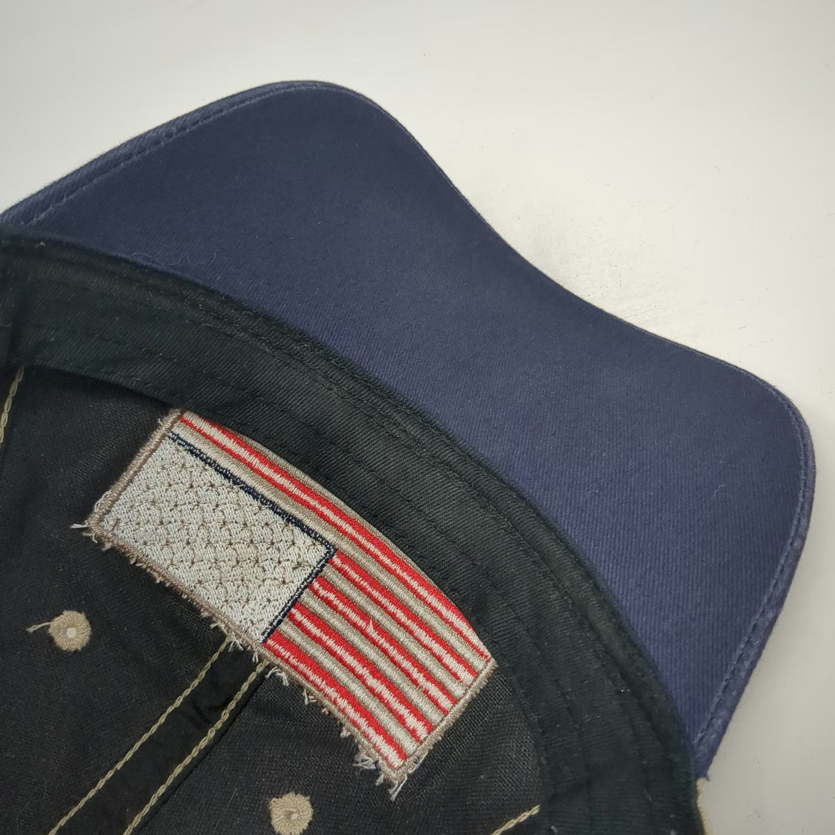 Outdoor Cap Baseball Cap Blue Beige OSFM Chevrolet US Flag Strapback Hat Logo