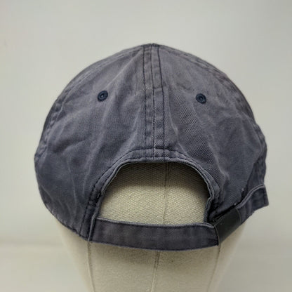 Old Navy Slideback Hat Blue M/L Adjustable Embroidered Vented Holes 6 Panel