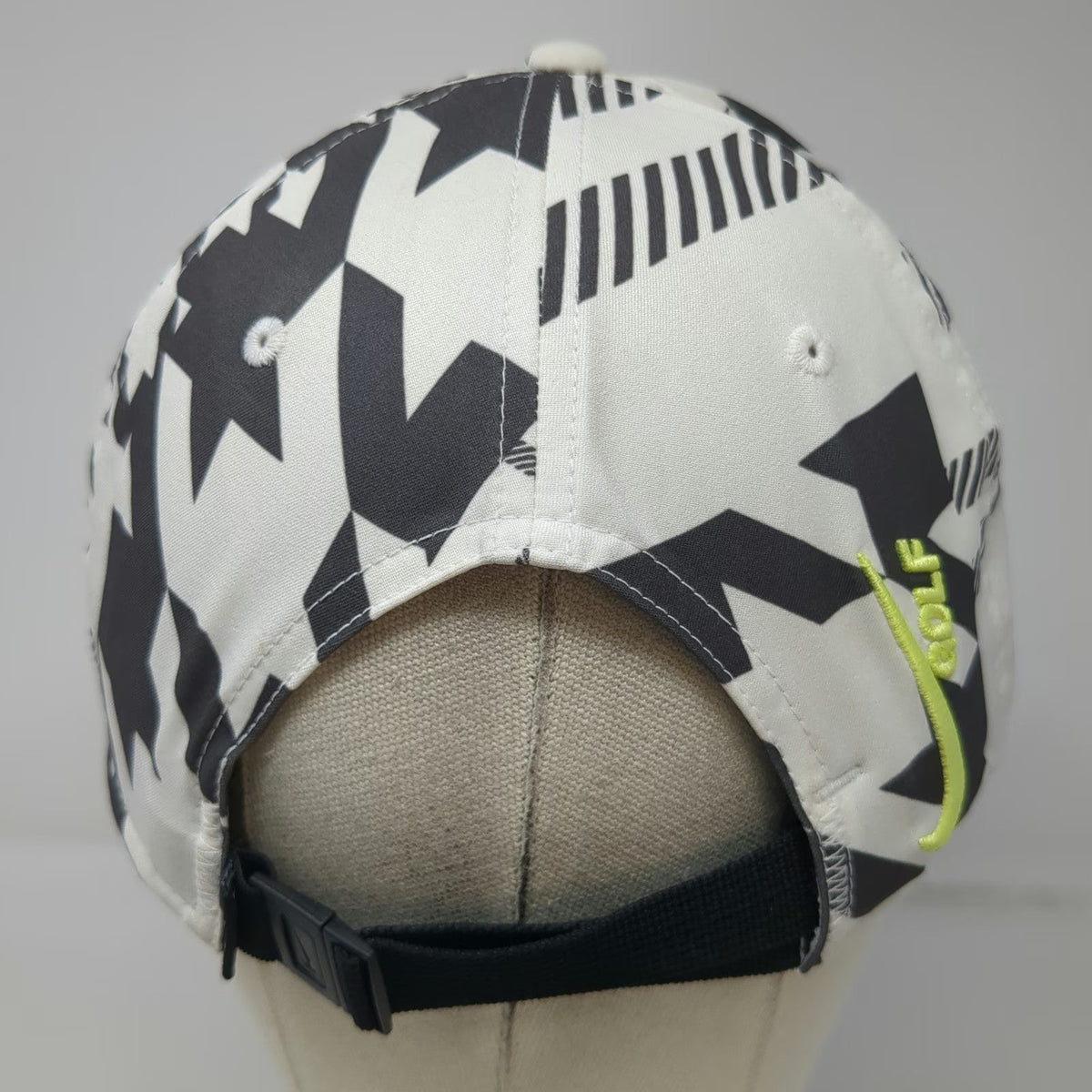 Nike Baseball Cap White One Size Pinehurst Golf Houndstooth Dri-FIT Swoosh Hat