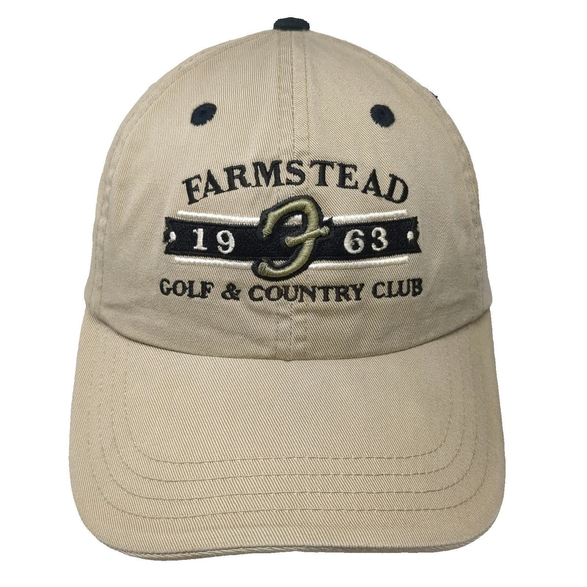 Imperial Farmstead Golf Country Club Baseball Cap Beige One Size Hat Strapback