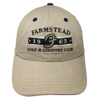Imperial Farmstead Golf Country Club Baseball Cap Beige One Size Hat Strapback