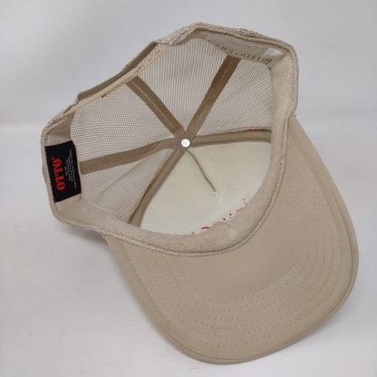 I Love You Snapback Trucker Hat Tan OSFM Adjustable Mesh Back Rope Otto