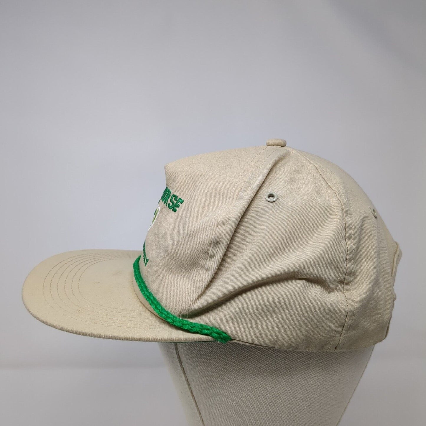 Ferry-Morse Seed Company Snapback Rope Hat Tan OSFA Solid Embroidered