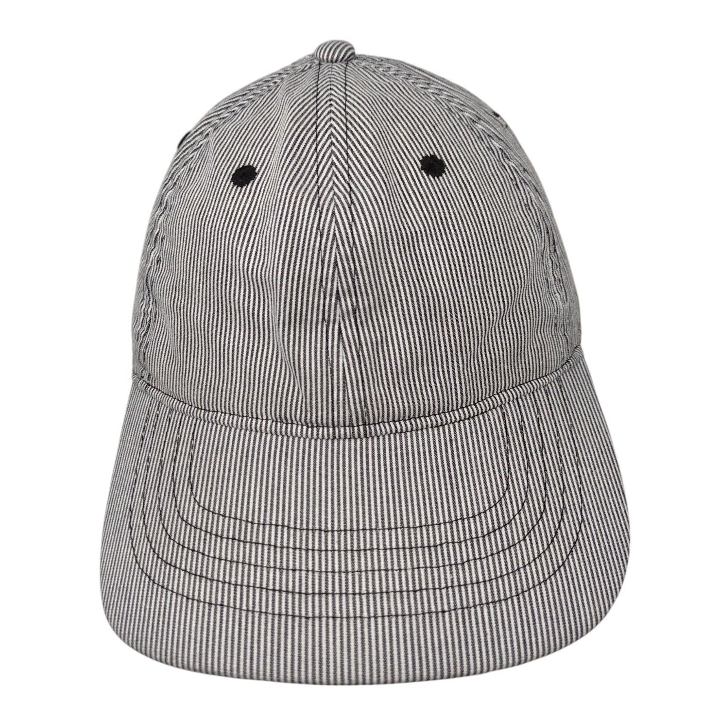 Unbranded Slideback Hat Multi Black White OSFM Striped Blank 6 Panel