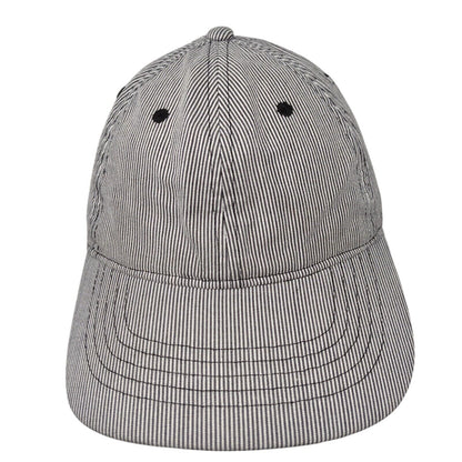 Unbranded Slideback Hat Multi Black White OSFM Striped Blank 6 Panel