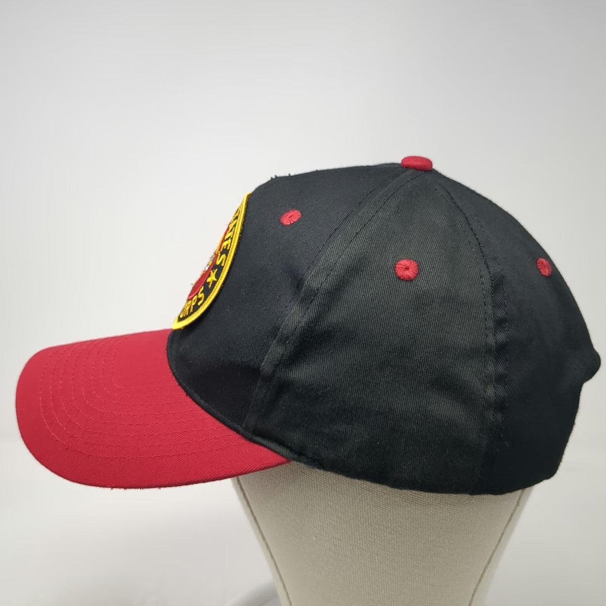 Nissun Snapback Hat Black Red One Size USMC United States Marine Corps Patch