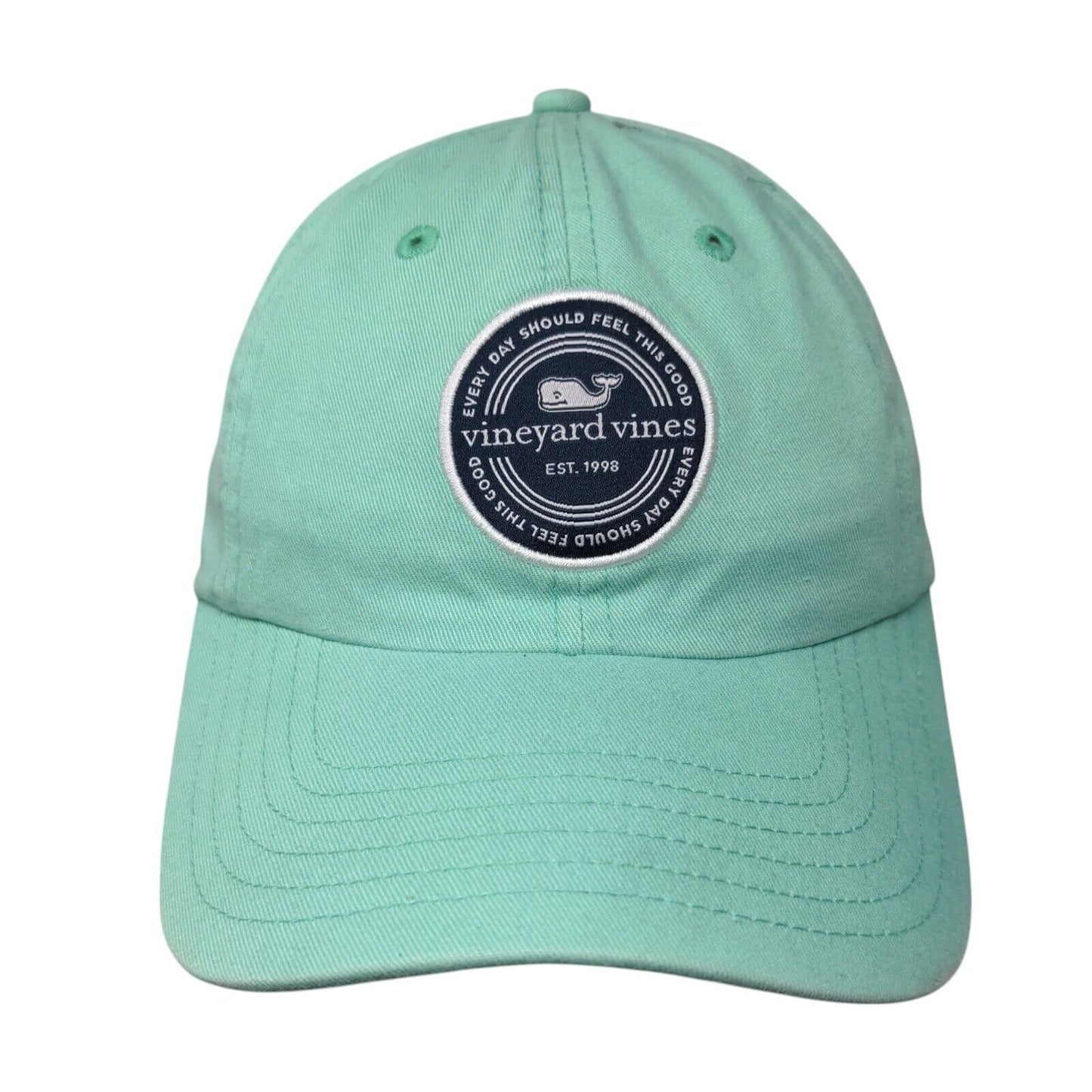 Vineyard Vines Slideback Hat Bluish-Green Adjustable Embroidered 6 Panel