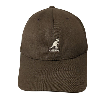 Kangol Kangaroo Fitted Hat Brown L/XL Embroidered Flexfit 6 Panel