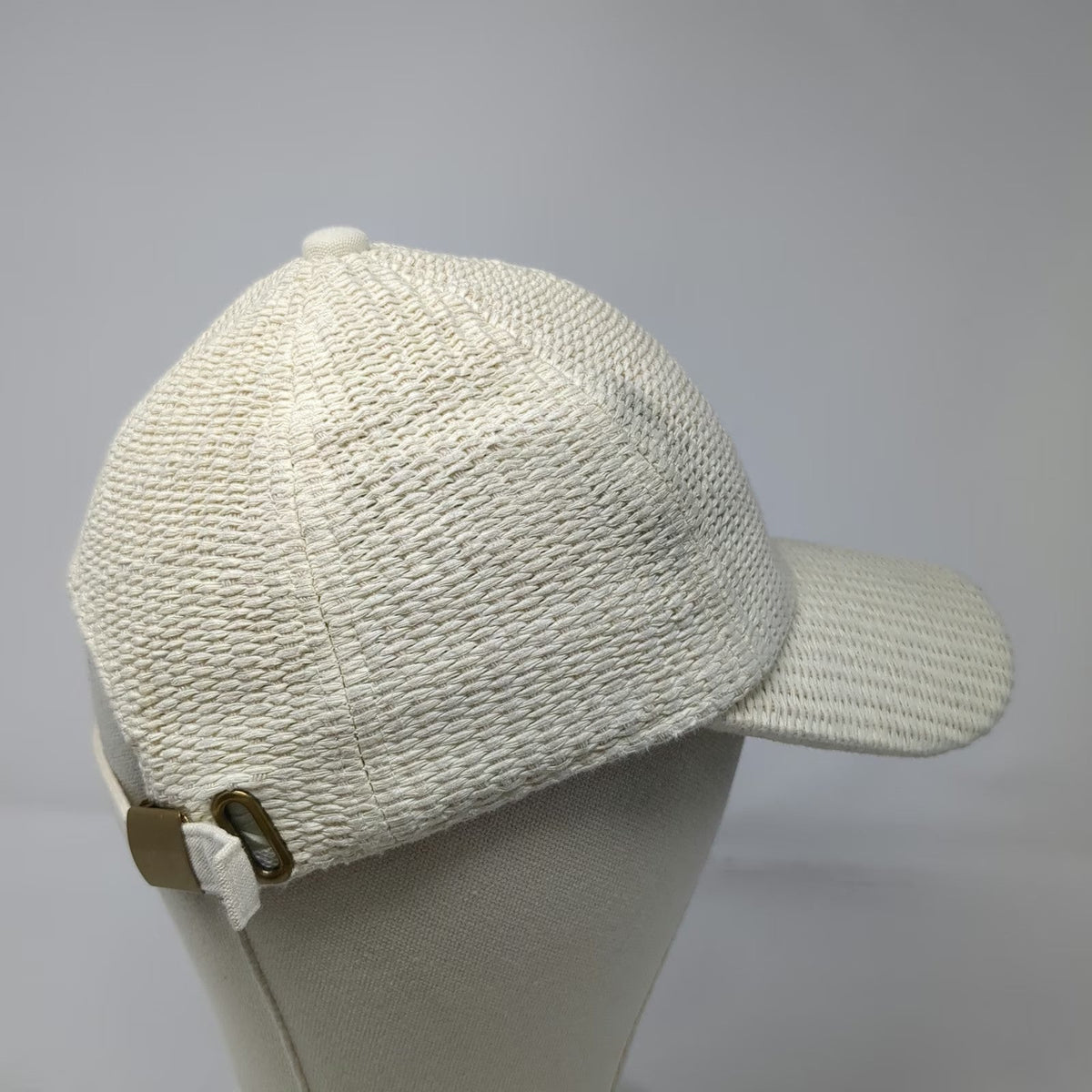 Sonoma Baseball Cap Beige One Size Woven Straw Texture Slideback Strap Hat