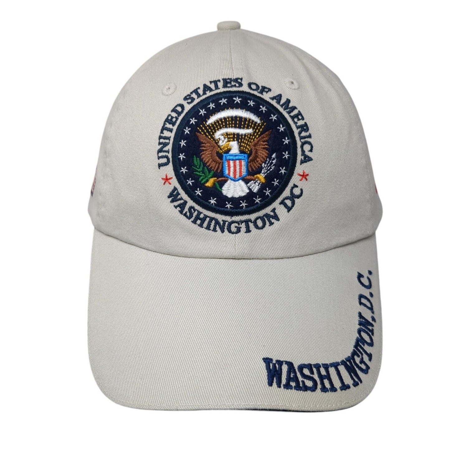 United States of America Washington DC Slideback Hat Tan OSFA 6 Panel