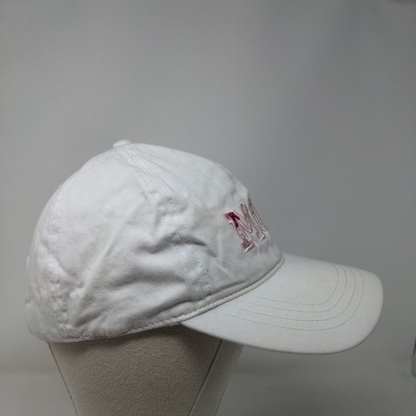 Mom Slideback Hat White OSFM Embroidered 6 Panel David And Young