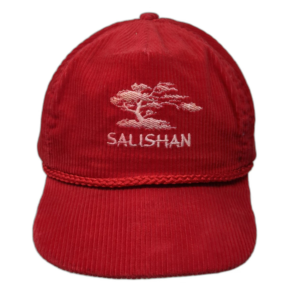 Imperial Headwear 5 Panel Red Hat One Size Corduroy Rope Bonsai Salishan Golf