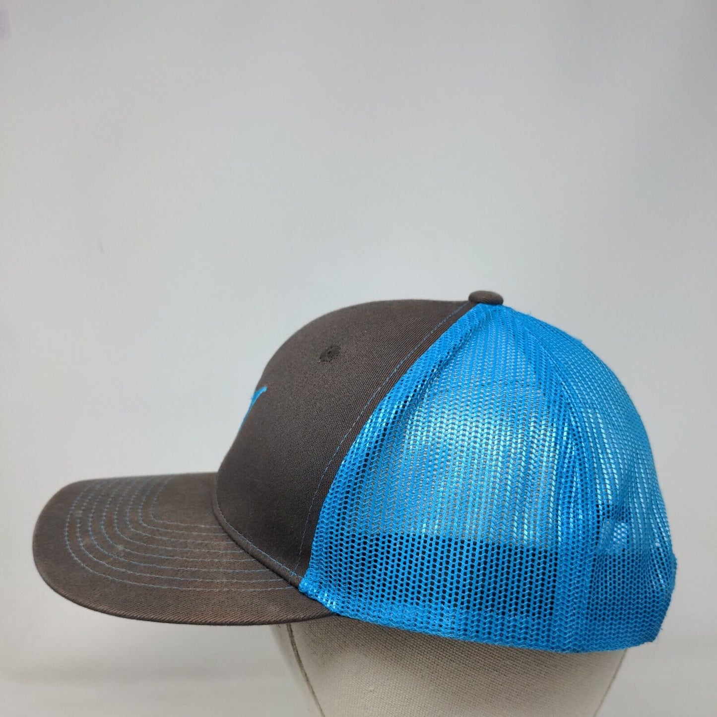 Letter M Snapback Mesh Back Trucker Hat Multi One Size Colorblock