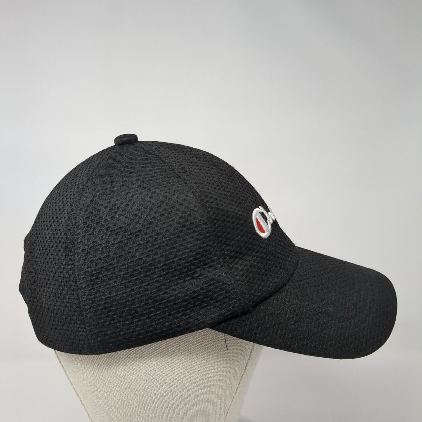 Champion Strapback Hat Black One Size Adjustable Embroidered 6 Panel