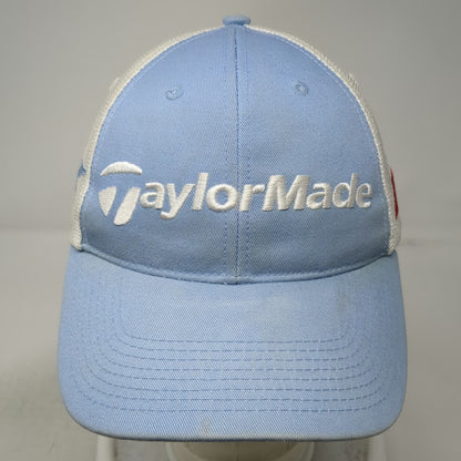 TaylorMade Baseball Cap Blue One Size Mesh Back r7 Logo Strapback Golf Hat Pro