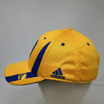 Golden State Warriors NBA Adidas Cap Yellow XL Mesh Stretch Fit Basketball Logo