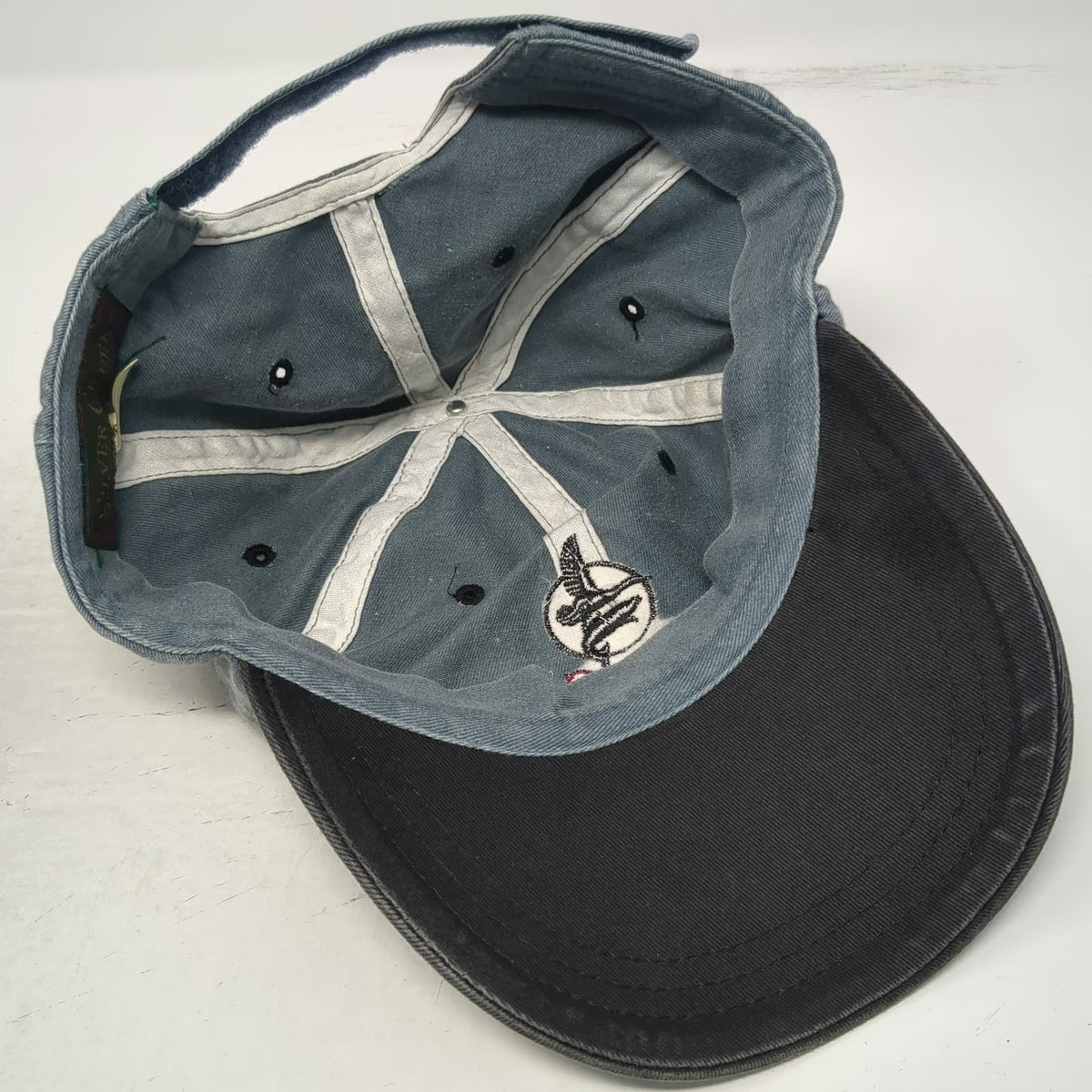 Silver Creek Baseball Cap Blue Black One Size Strapback Sun Valley Idaho Hat