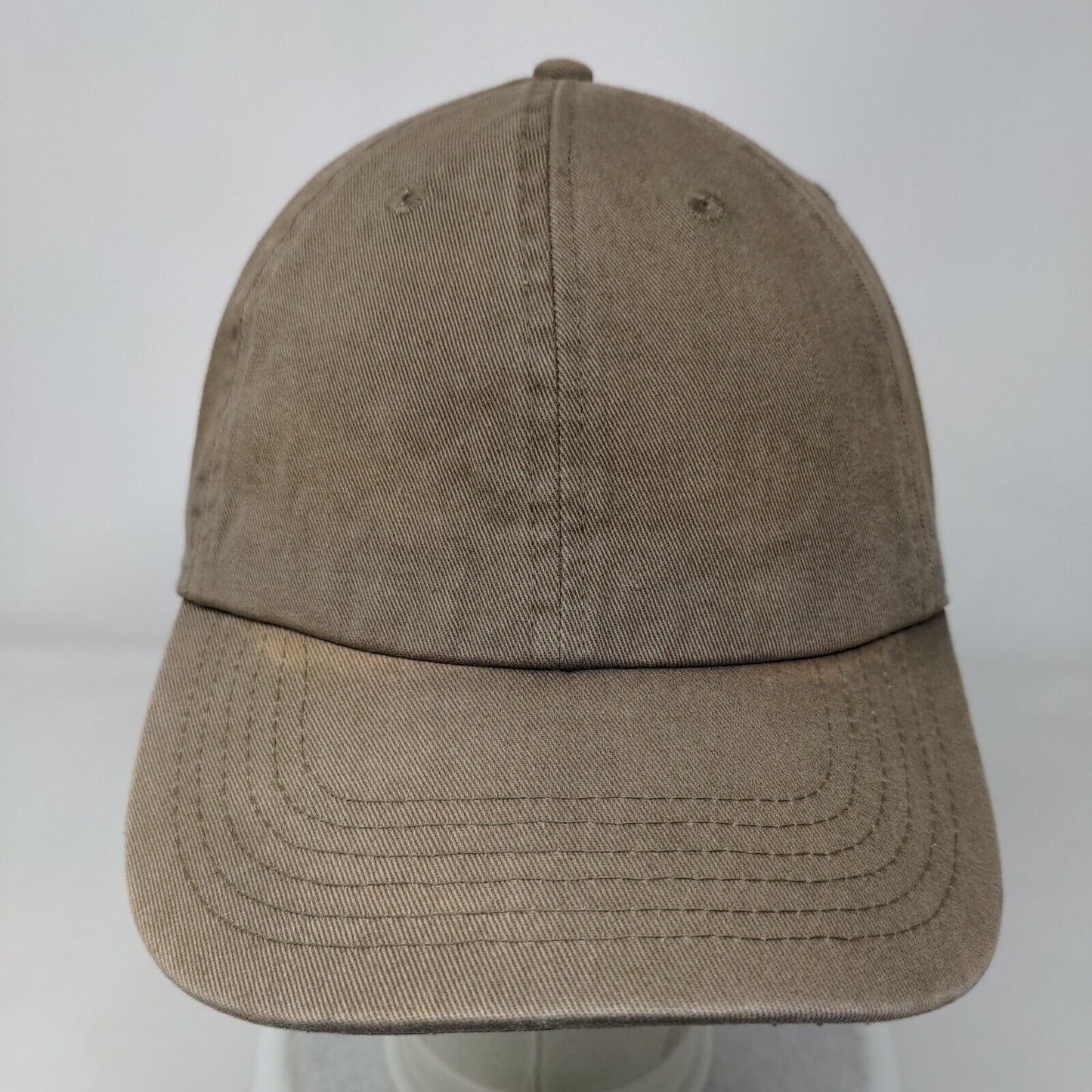 The Hat Depot Slideback Hat Brown OSFA Adjustable Solid 6 Panel Blank