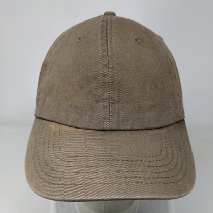 The Hat Depot Slideback Hat Brown OSFA Adjustable Solid 6 Panel Blank