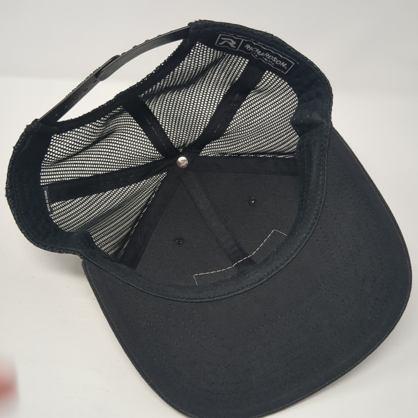 Idaho Flag Patch Snapback Mesh Back Trucker Hat Black Small Richardson