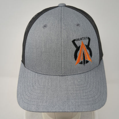 Richardson Snapback Mesh Back Trucker Hat Gray Small Embroidered Logo