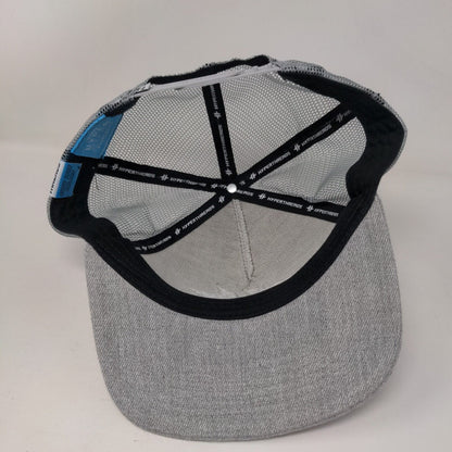 Hyper Threads Snapback Trucker Hat Gray One Size Adjustable Mesh Back 6 Panel