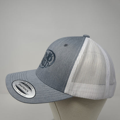 Sun World Snapback Mesh Back Trucker Hat Gray One Size Adjustable Yupoong
