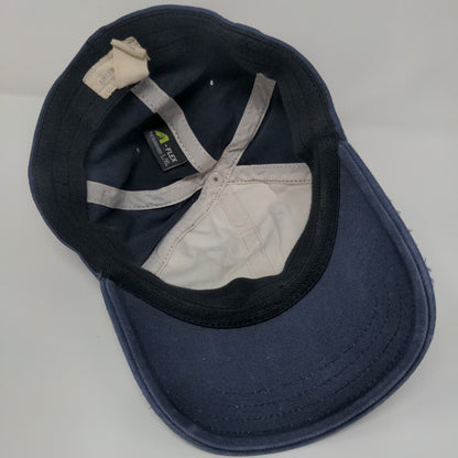 American Eagle Adirondacks Fitted Hat Blue L/XL Embroidered Vented Holes 6 Panel