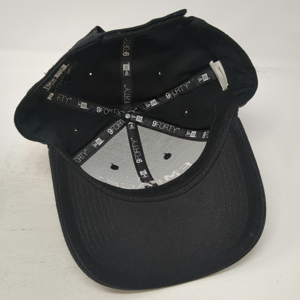 New Era Baseball Cap Black One Size EMFACE Embroidered 9FORTY Strapback Hat