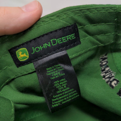 John Deere Strapback Hat Green One Size Nothing Runs Like A Deere