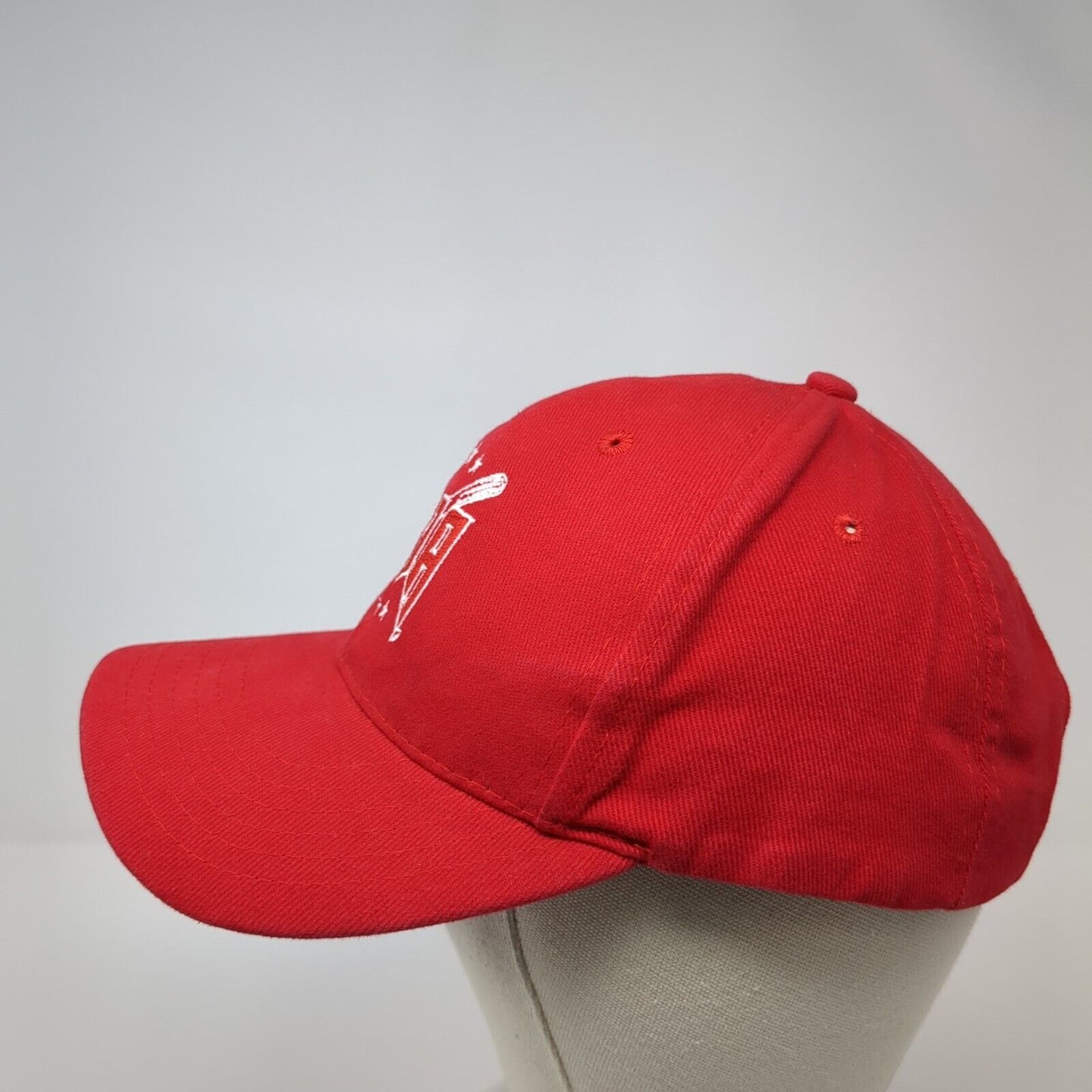 SWA Strapback Hat Red One Size Adjustable Embroidered Outdoor 6 Panel