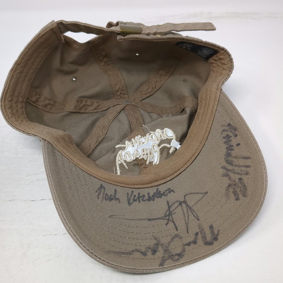 Port Authority Proxima Parada Signed Band Hat Brown Baseball Cap One Size Music
