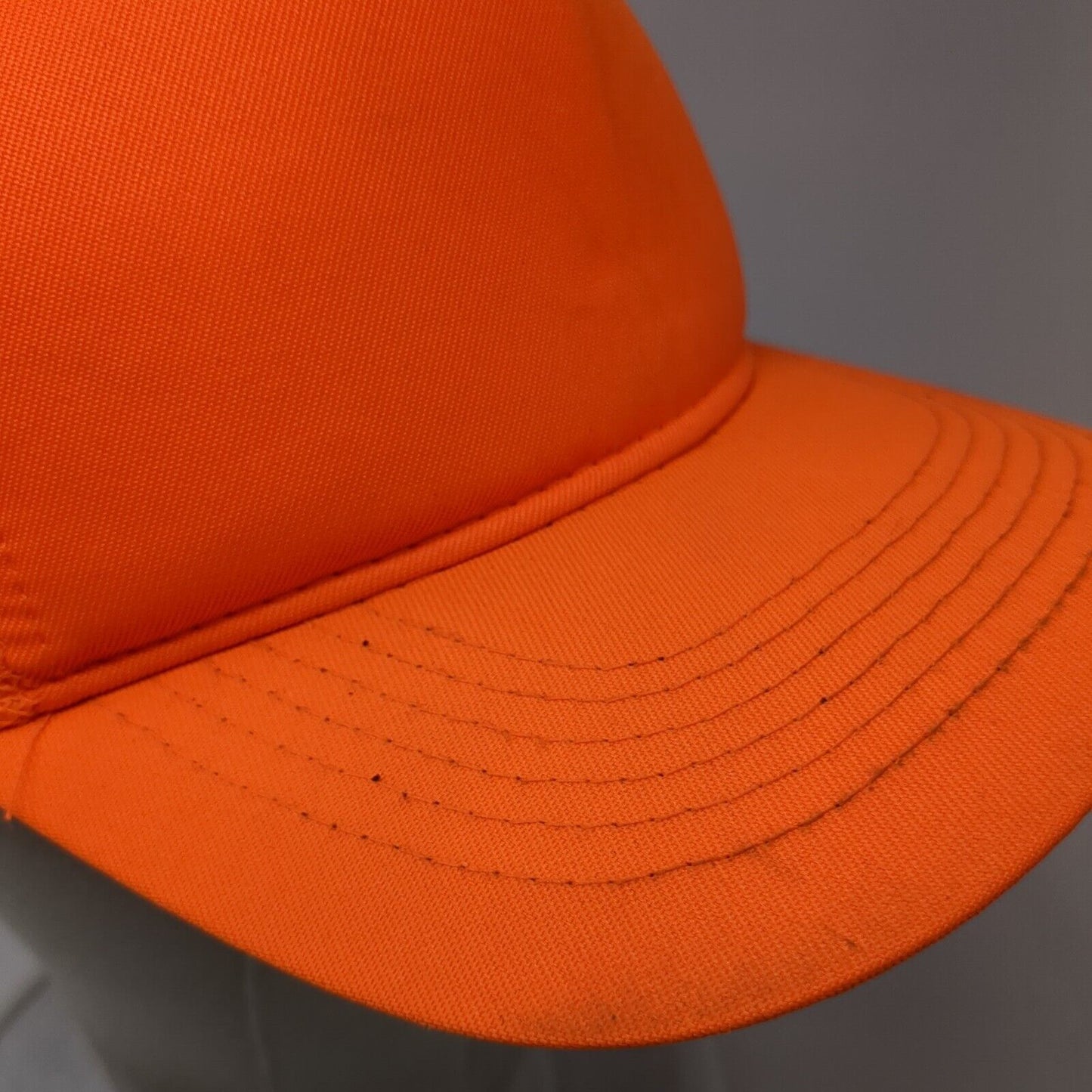 George Snapback Mesh Back Trucker Hat Orange One Size Adjustable Blank