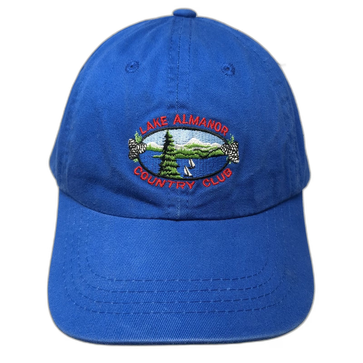 Town Talk Lake Almanor Country Club Hat Blue One Size Baseball Cap Slideback