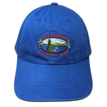 Town Talk Lake Almanor Country Club Hat Blue One Size Baseball Cap Slideback