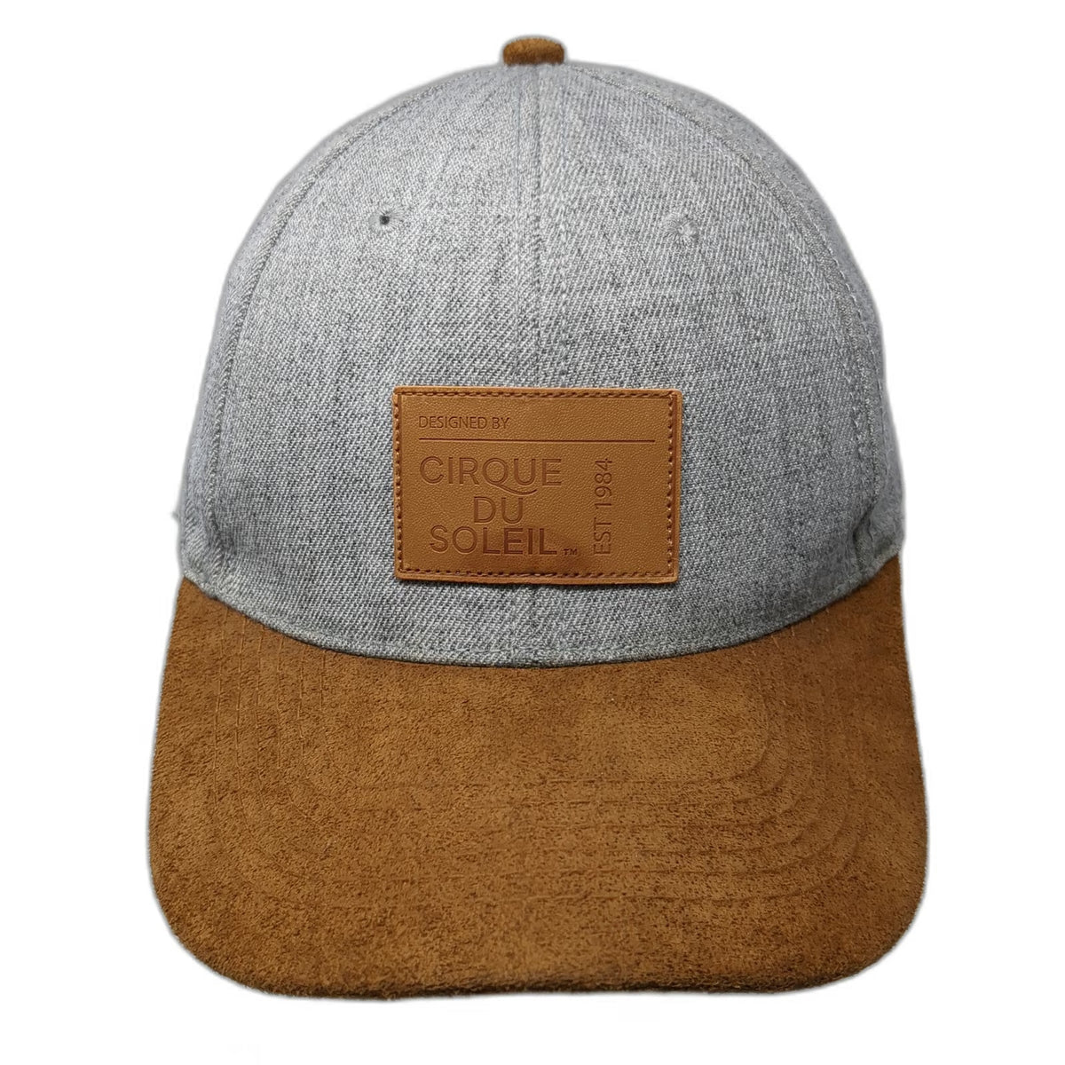 Cirque du Soleil Baseball Cap Gray One Size Suede Brim Logo Patch Strapback Hat