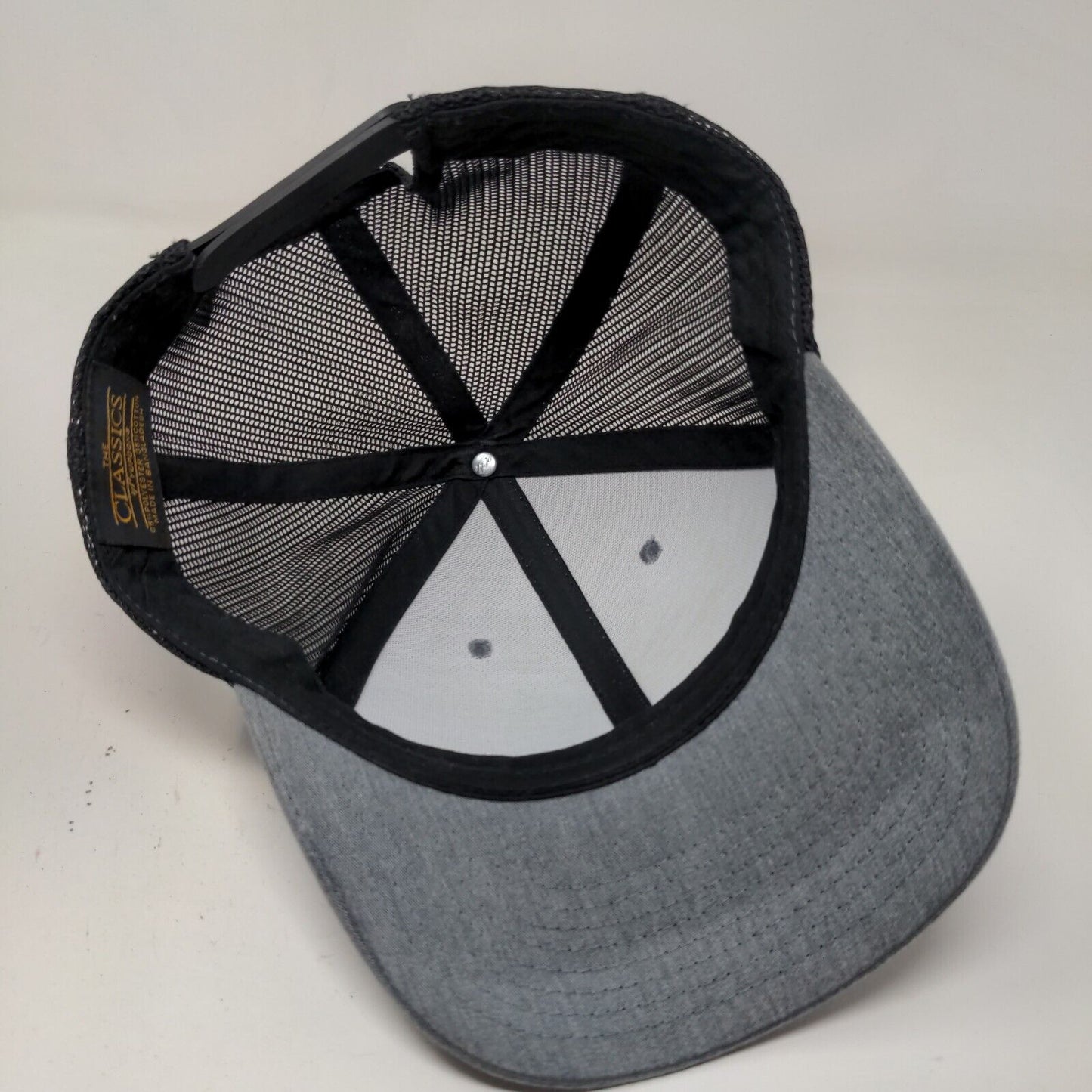 Yupoong Men's Snapback Mesh Back Hat Gray Blank Adjustable Polycotton