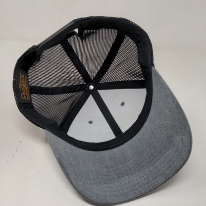 Yupoong Men's Snapback Mesh Back Hat Gray Blank Adjustable Polycotton