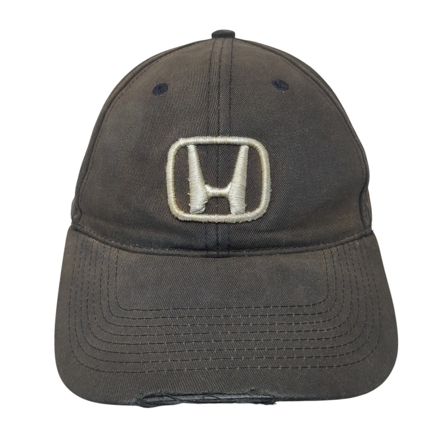 Honda Logo Slideback Hat Black One Size Adjustable Solid Embroidered