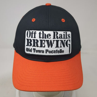 Richardson Snapback Black Orange L Off the Rails Brewing Pocatello Patch Hat