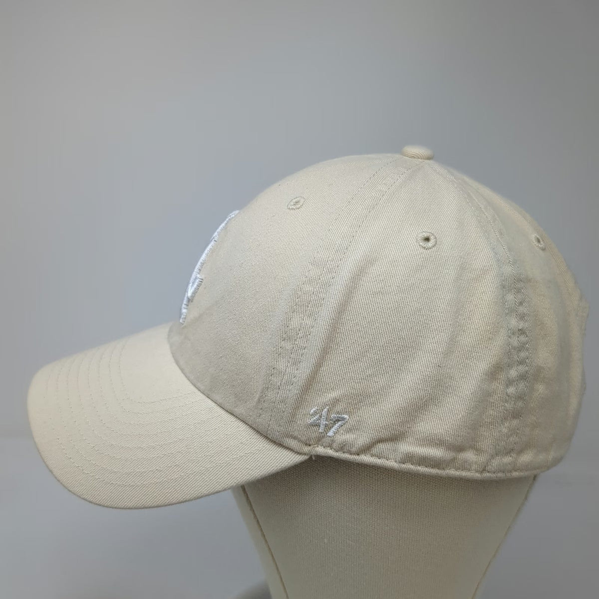 47 Los Angeles Dodgers MLB Baseball Cap Beige One Size Adjustable Strapback Hat