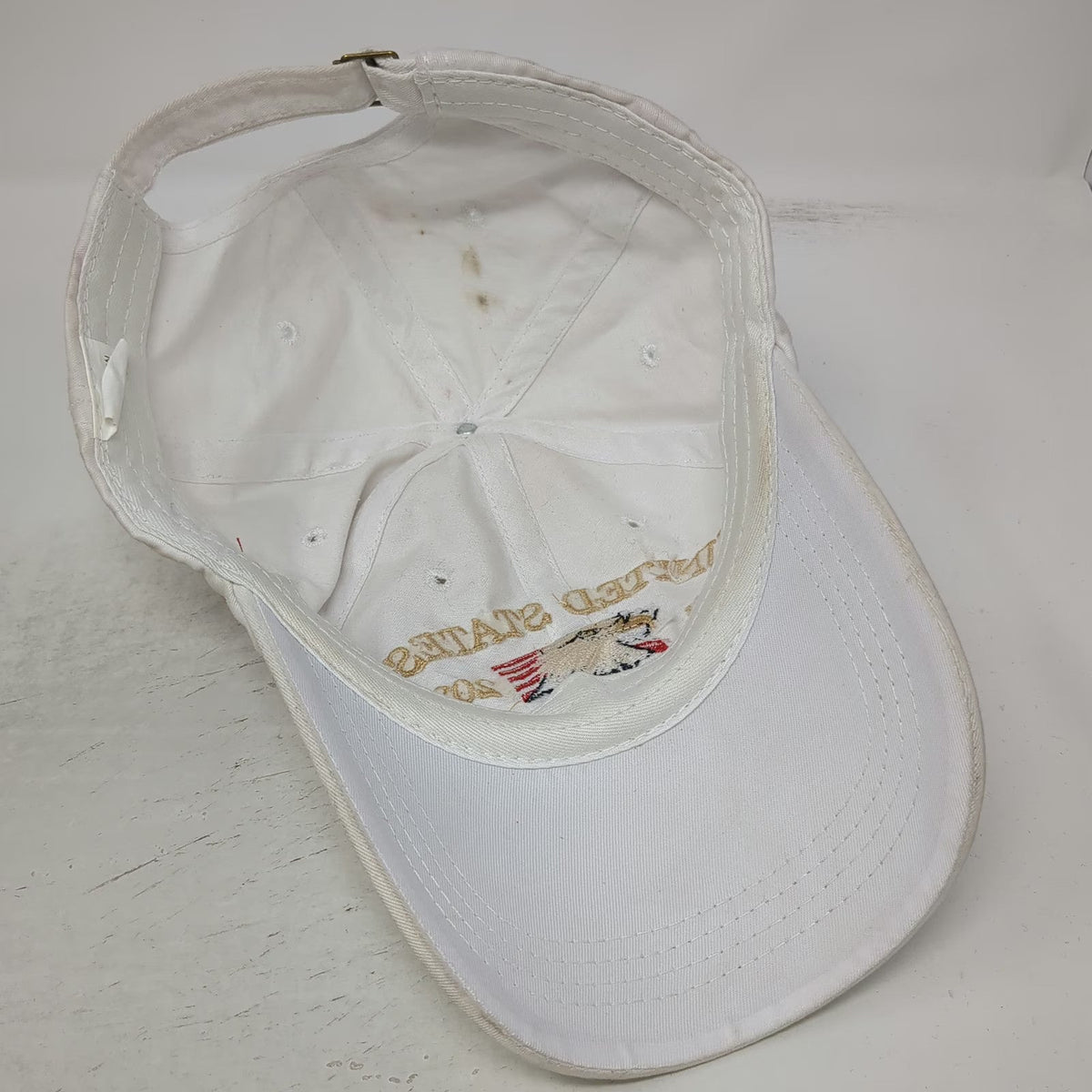 Baseball Cap White One Size United States 250th Anniversary 1776 2026 Eagle Hat