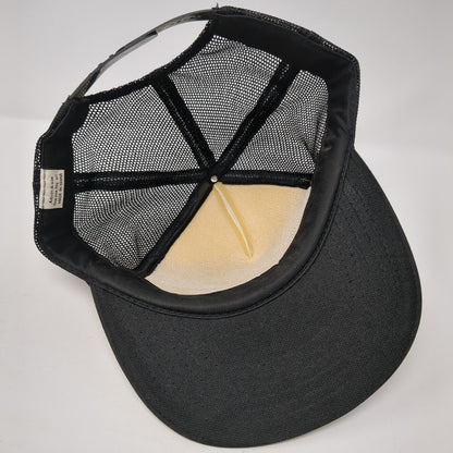 Retired Too Lazy To Work Snapback Trucker Hat Black One Size Mesh Back